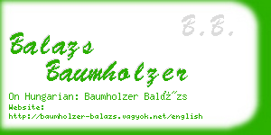 balazs baumholzer business card